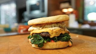 Homemade Egg McMuffin  SAM THE COOKING GUY [upl. by Morlee]