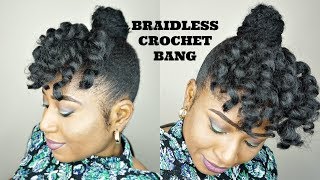 NO CORNROW CROCHET FRINGE BANG [upl. by Heigl]