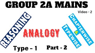 Analogy  tnpsc Group 2A Mains  Reasoning  Topic 1 Type 1 part 2  Tricks [upl. by Wooldridge]