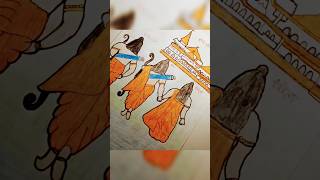 Diwali special drawing 🪔 Ram ji trending shorts shortvideo art painting diwali ram viral [upl. by Kostman]