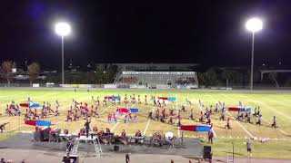 Wiregrass Ranch Highschool Marching Bulls 101417  Tarpon Springs [upl. by Halfon]