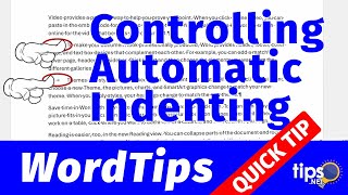 Controlling Automatic Indenting [upl. by Farny549]