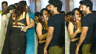 Anasuya Bharadwaj Tightly Hugged To Satyadev At Ashish Advitha Reception  Telugu Cinema Brother [upl. by Eph]