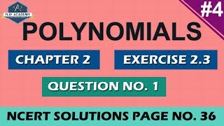 Polynomials Ex 23 Q1 NCERT Solutions Class 10th Maths [upl. by Yerocal336]