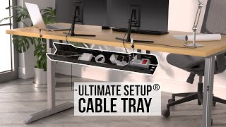 Goodbye cable mess Best under desk cable tray  Cable management tray  Cord management under desk [upl. by Coray889]