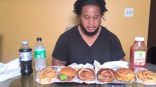 Wendys Pretzel Baconator and Nacho Cheeseburger Mukbang [upl. by Magdau850]