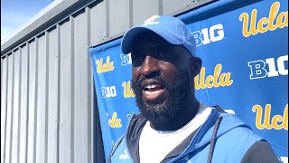 UCLA head coach DeShaun Foster reviews win at Nebraska looks ahead to Iowa challenge 115 [upl. by Ahsilaf239]