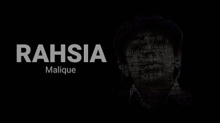 Malique  Rahsia Lirik [upl. by Cleopatre]