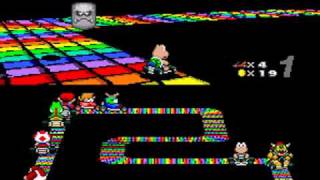 Super Mario Kart SNES  Rainbow Road Special Cup 150cc record [upl. by Demy]