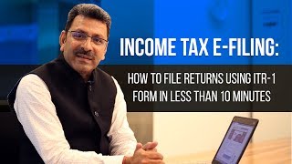 Income Tax EFiling How To File Returns Using ITR1 Form In Less Than 10 Minutes [upl. by Berkin]