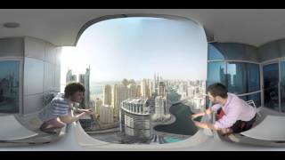 360° Dubai Skyscrapers from a Balcony 4k [upl. by Lunneta]