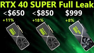 RTX 4080 amp 4070 Ti SUPER Full Leak Pricing Performance Release Date [upl. by Dun]