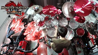 【MHRise：SB】 銀翼の凶星 バルファルク Drum cover Valfalk Battle theme [upl. by Eldrid]