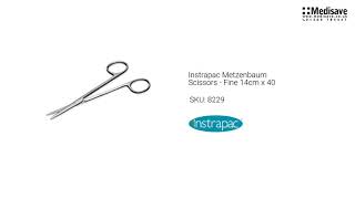 Instrapac Metzenbaum Scissors Fine 14cm x 40 8229 [upl. by Eniamrej]