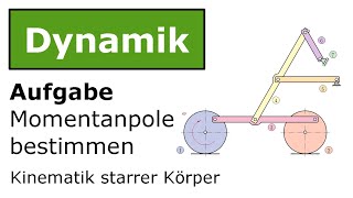 ⚙️ Momentanpole bestimmen 7 Technische Mechanik Dynamik Kinematik [upl. by Alatea]