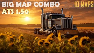 ATS Big Map Combo for 150 10 maps fixes connections  7 minutes guide [upl. by Nazay]