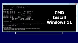 CMD  How to install Windows 11 using command prompt [upl. by Niad]