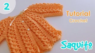 Como tejer paso a paso un saquito chaleco a crochet  ganchillo 22 [upl. by Nospmoht]