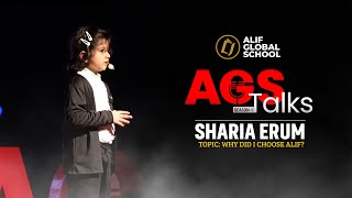 “Why did I choose Alif”  Sharia Erum  AGS TALKS [upl. by Euqinommod]