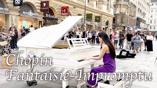 I played CHOPIN at a street piano  Chopin  FantaisieImpromptu  YUKI PIANO [upl. by Toshiko]