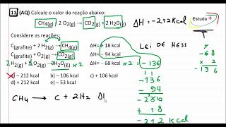 LEI DE HESS  TERMOQUÍMICA [upl. by Rodi]