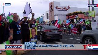 Ambiente de algarabía seguidores de Dalmau llegan al comité de campaña [upl. by Dayiz]