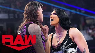 Rhea Ripleys return shocks Dirty Dom and Liv Morgan Raw highlights July 8 2024 [upl. by Ahsercal]