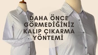 KALIP ÇIKARAMAYAN KALMAYACAK DAHA ÖNCE GÖRMEDİĞİNİZ KALIP ÇIKARMA YÖNTEMİ  GÖMLEK DİKİMİ  DIY [upl. by Atikahc]