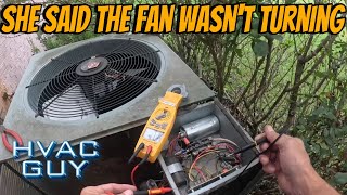 Condenser Fan Motor Was Not Turning And Impossible Access To Air Handler hvacguy [upl. by Tnelc]