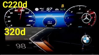 2023 BMW 320d 190 HP vs Mercedes C220d 197HP Acceleration 0100 kmh [upl. by Redla945]