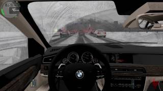 City Car Driving  BMW 550i GT  Snow Driving [upl. by Hairem]