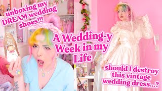 Should I Upcycle this Vintage Wedding Dress… 💕 A Weddingy Vlog [upl. by Ahsiniuq517]