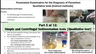 Part 5 Sedimentation test of faces or stool for the diagnosis of parasitism [upl. by Merce]