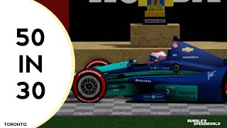 50 IN 30  Extended Highlights from Bubbles Speedworld Honda Indy Toronto  INDYCAR [upl. by Donald]