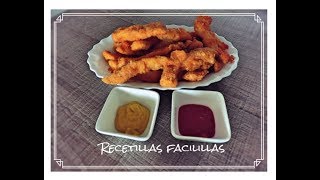 Tiras de POLLO con Rebozado de MAÍZ 🌽RECETA ESTILO KFC [upl. by Euqinahc]