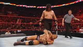 Batista vs Manu Manu Debut In WWE WWE Raw November 17 2008 HD [upl. by Aikrahs819]