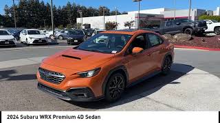 SantaCruz Subaru Dealer Dealership Guarantee 2024 Subaru WRX Solar Orange Pearl Premium 4D Sedan N [upl. by Modesta]