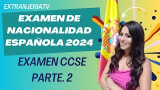 EXAMEN CCSE 2024 OFICIAL EXAMEN DE NACIONALIDAD ESPAÑOLA 2024 VIDEO PREGUNTAS Y RESPUESTAS [upl. by Morna]