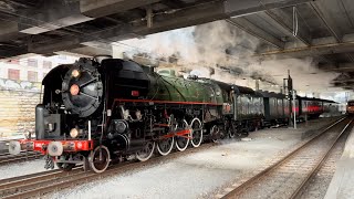 Riesige DAMPFLOK in Basel SBB  SNCF Lok mit 2929 PS Abfahrt am 6 Oktober 2024  Schweiz [upl. by Bashemeth]