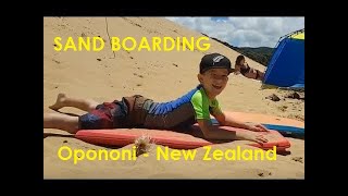 Sand Boarding  Opononi Beach  Northland New Zealand [upl. by Eecyal]