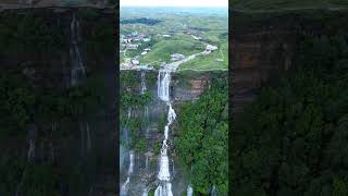 Seven Sisters Falls Meghalaya Sohra Eco Park 🇮🇳😮 [upl. by Ricker733]