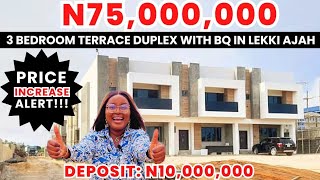 MOST AFFORDABLE LUXURY 3 BED DUPLEX  BQ IN LEKKI AJAH  DETAIL APARTMENTS housesinlekki [upl. by Magan712]