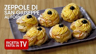 ZEPPOLE DI SAN GIUSEPPE AL FORNO di Benedetta Rossi  Ricetta TV Fatto in Casa per Voi [upl. by Nennarb]