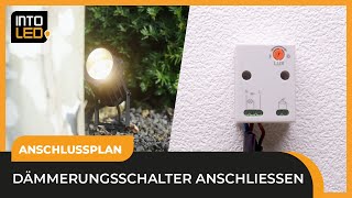 Dämmerungsschalter an Gartenbeleuchtung anschließen  INTOLED [upl. by Zipah]