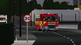 Fulwood Fire Station Pump amp Command Unit Responding [upl. by Rolfston274]