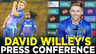 PSL 9  David Willeys Press Conference  Quetta Gladiators vs Multan Sultans  Match 30  M2A1A [upl. by Inattyrb]