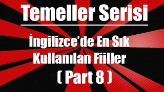 İngilizcede en sık kullanılan fiiller Part 8 [upl. by Oilasor]