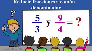 Reducir fracciones a común denominador por el método del mínimo común múltiplo mcm [upl. by Celestyn]