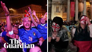 England fans at BOXPARK REACT to England win on penalties in Euro 2024 quarterfinal 🏆 [upl. by Clapp833]