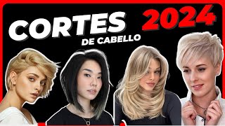 Cortes de PELO ✂️ para MUJER 2024 💇 Tendencia FEMENINA CABELLO 👀 CORTO MEDIANO Y LARGO👇 30 40 50 [upl. by Noskcaj]